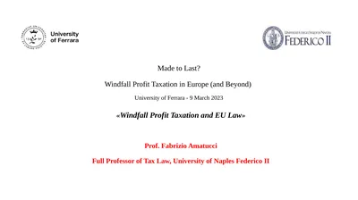Made to Last? Windfall Profit Taxation in Europe