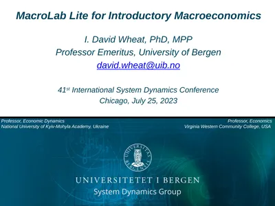 System Dynamics Group MacroLab Lite for