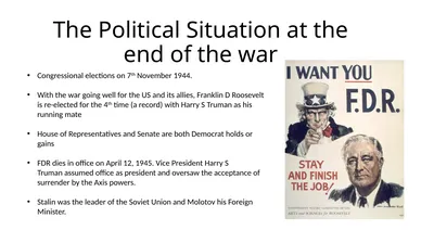 The Political Situation at the end of the war