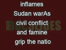 Religion inflames Sudan warAs civil conflict and famine grip the natio