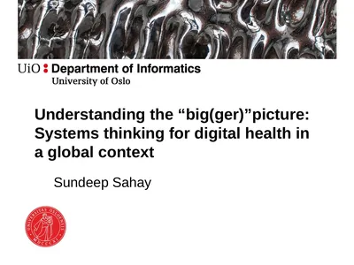 Understanding the “big(ger)”picture: Systems