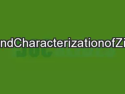 ResearchArticleSynthesisandCharacterizationofZincBorateNanowhiskersand