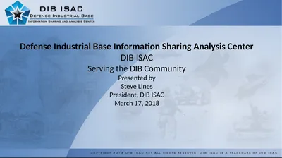 Defense Industrial Base Information Sharing