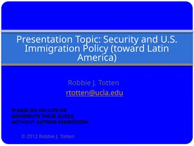 Robbie J. Totten rtotten@ucla.edu Presentation