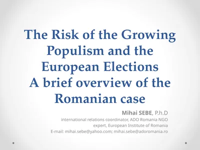 The Risk of the Growing Populism and the European