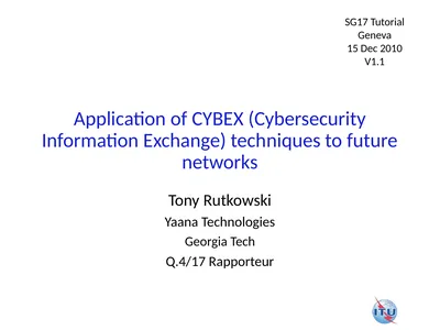 Application of CYBEX (Cybersecurity Information