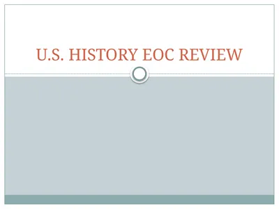 U.S. HISTORY EOC REVIEW Industrial Revolution
