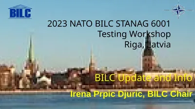 2023 NATO BILC STANAG 6001 Testing Workshop Riga,