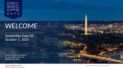WELCOME DevSecOps Days DC October 1, 2020