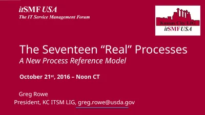The Seventeen “Real” Processes A New Process