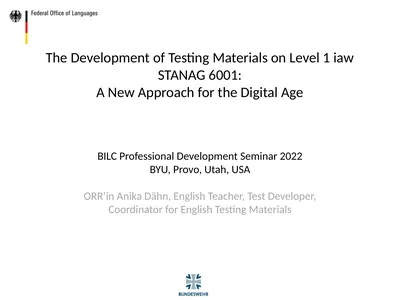 The Development of Testing Materials on Level 1