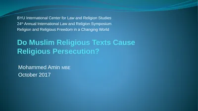 Do Muslim Religious Texts Cause Religious