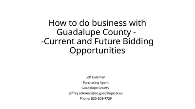How to do business with Guadalupe County -