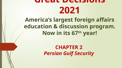 Great Decisions 2021 America’s largest foreign