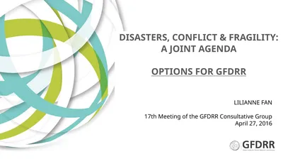 DISASTERS, CONFLICT & FRAGILITY: A JOINT AGENDA
