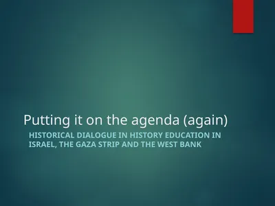 Putting it on the agenda (again) Historical