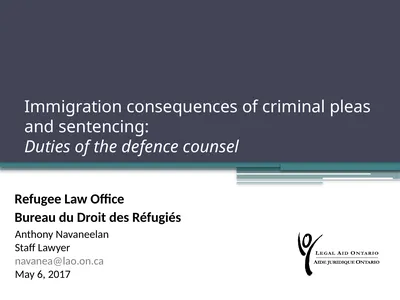 Immigration consequences of criminal pleas and