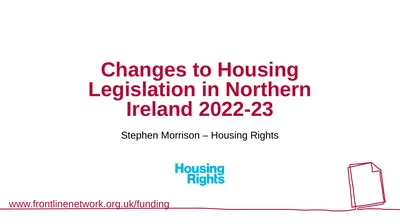 Changes to Housing Legislation in Northern Ireland
