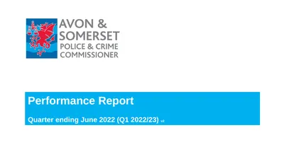 1 Performance Report Quarter ending June 2022 (Q1