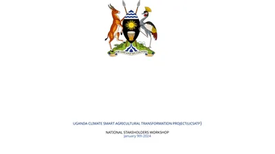 UGANDA CLIMATE SMART AGRICULTURAL TRANSFORMATION
