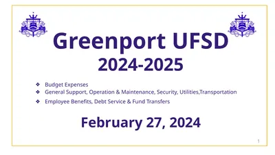 Greenport UFSD 2024-2025 Budget Expenses General