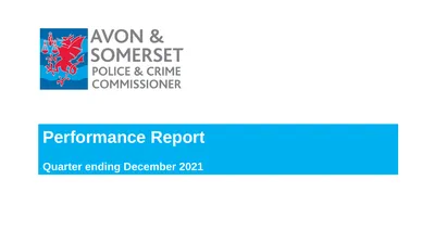 1 Performance Report Quarter ending December 2021