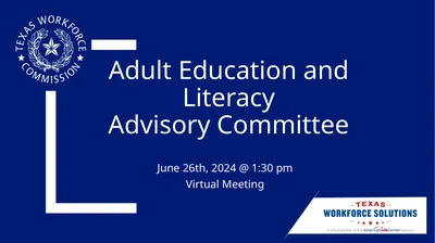 Adult Education and Literacy Advisory Committee