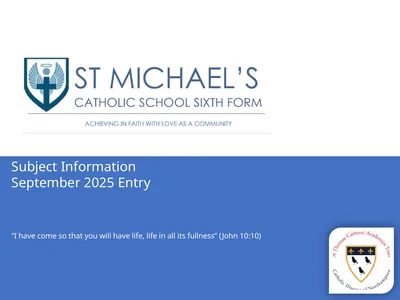 Subject Information September 2025 Entry “I have