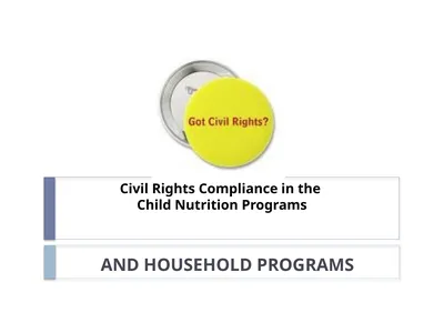 Civil Rights Compliance in the Child Nutrition