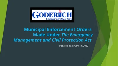 Municipal Enforcement Orders Made Under The