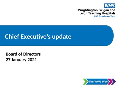 Chief Executive’s update Board of Directors 27