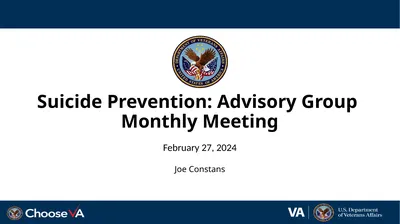 Suicide Prevention: Advisory Group Monthly Meeting