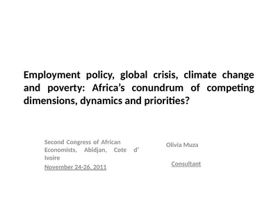 Second Congress of African Economists, Abidjan,