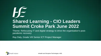 Shared Learning - CIO Leaders Summit Croke Park