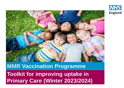 MMR Vaccination Programme Toolkit for improving