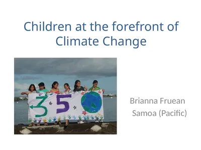 Children at the forefront of Climate Change