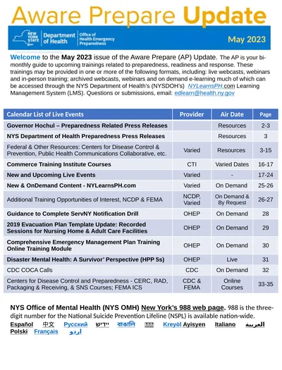 May 2023 Welcome to the May 2023 issue of the