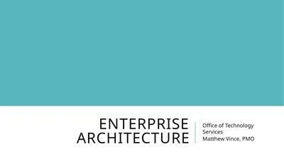 Enterprise Architecture Office of Technology