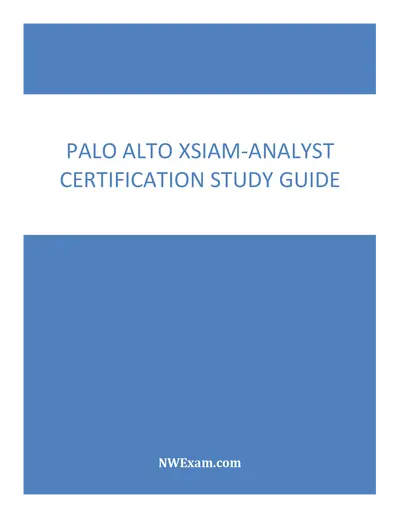Palo Alto XSIAM-Analyst Certification Study Guide