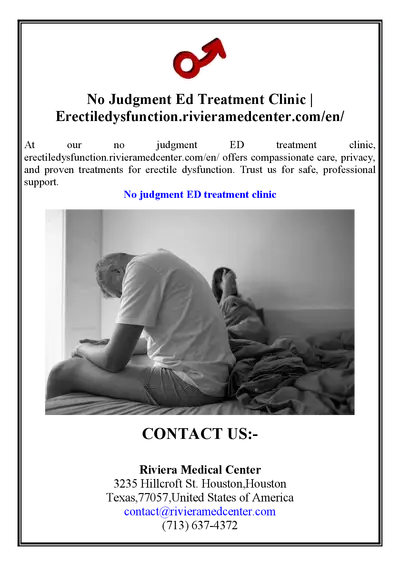 No Judgment Ed Treatment Clinic | Erectiledysfunction.rivieramedcenter.com/en/