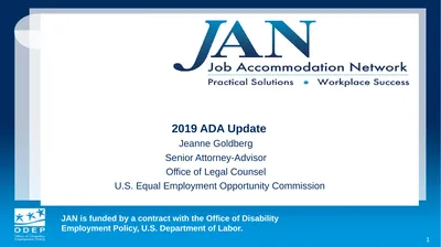 1 2019 ADA Update Jeanne Goldberg Senior
