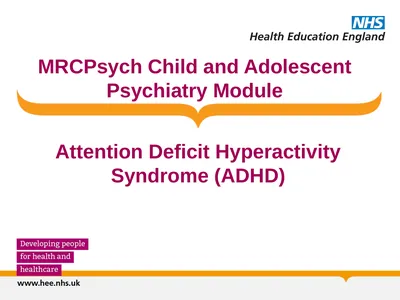 MRCPsych Child and Adolescent Psychiatry Module