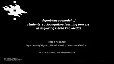 Agent-based-model of students’ sociocognitive