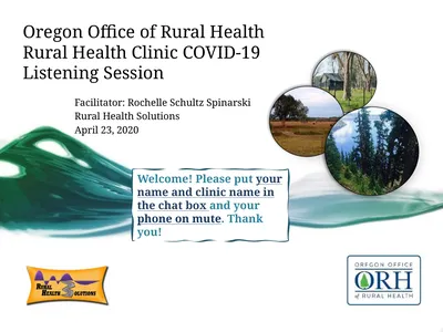 Oregon Office of Rural Health Rural Health Clinic