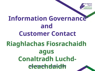 Information Governance and Customer Contact New
