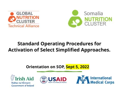 Standard Operating Procedures for Activation of