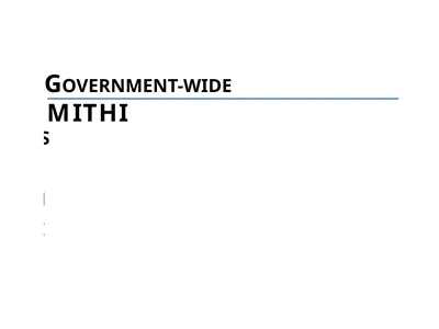 GOVERNMENT-WIDE EDIUM-TERM NFORMATION AND