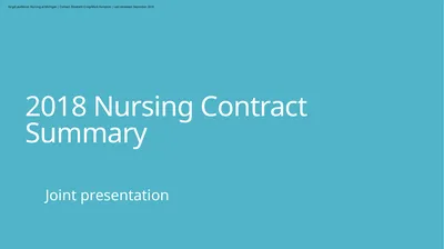 2018 Nursing Contract Summary Joint presentation