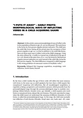LY PROTO-MORPHOLOGICAL WAYS OF INFLECTING VERBS IN A CHILD ACQUIRING S