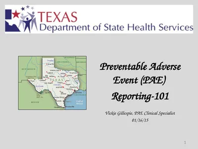 Preventable Adverse Event (PAE) Reporting-101